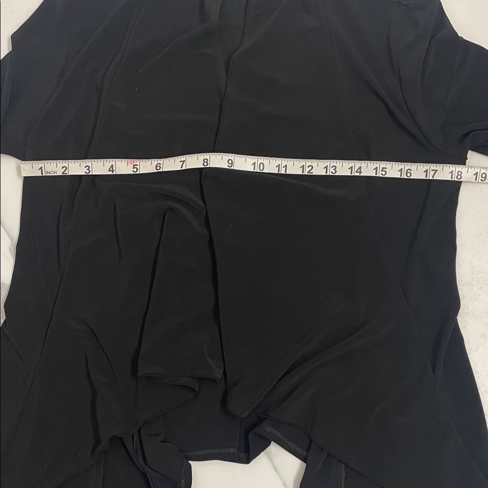 Joseph Ribkoff Elegant Fitted Black Cover Up Jacket Long Sleeves Lace Back Sz 10 - Picture 9 of 12